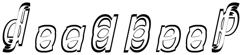 Ambigram for deadbeef in Notosans-italic